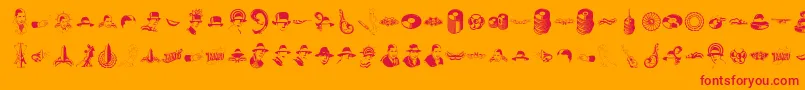 フォントSlgardel – オレンジの背景に赤い文字