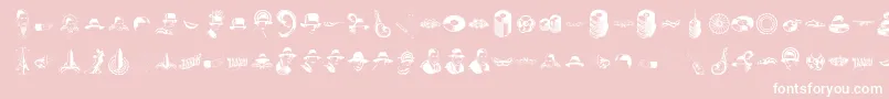 Fonte Slgardel – fontes brancas em um fundo rosa