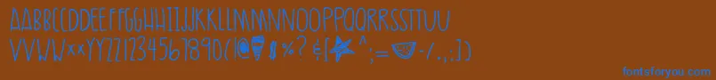Шрифт Ultramoire – синие шрифты на коричневом фоне