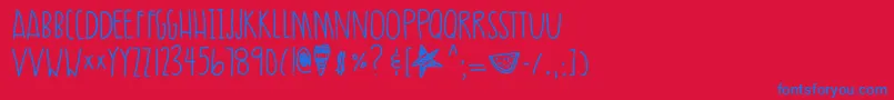 Ultramoire Font – Blue Fonts on Red Background