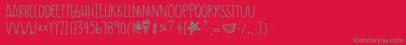 Ultramoire Font – Gray Fonts on Red Background