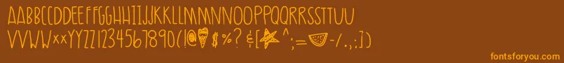 Ultramoire Font – Orange Fonts on Brown Background