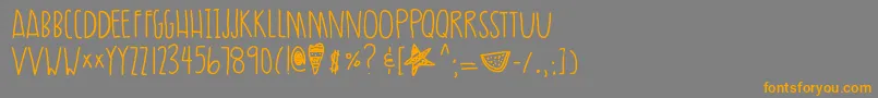 Ultramoire Font – Orange Fonts on Gray Background