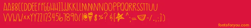 Ultramoire Font – Orange Fonts on Red Background