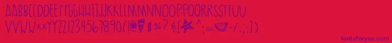 Ultramoire Font – Purple Fonts on Red Background