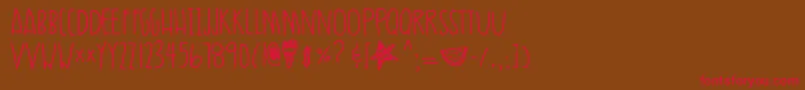 Ultramoire Font – Red Fonts on Brown Background