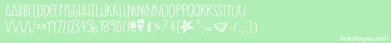 Ultramoire Font – White Fonts on Green Background