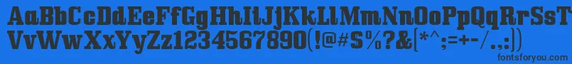 Bullpen Font – Black Fonts on Blue Background