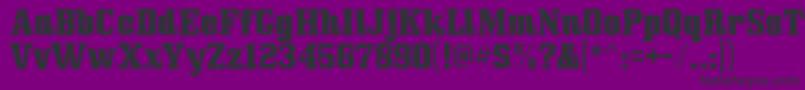 Bullpen-Schriftart – Schwarze Schriften auf violettem Hintergrund
