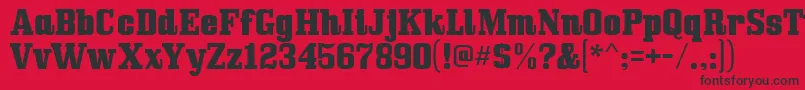 Bullpen Font – Black Fonts on Red Background