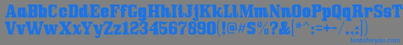 Bullpen Font – Blue Fonts on Gray Background