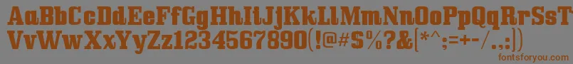 Bullpen Font – Brown Fonts on Gray Background