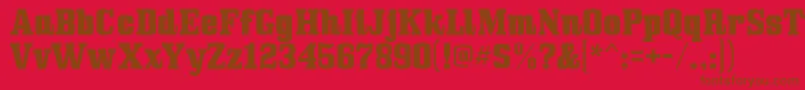 Подробнее о шрифте Bullpen Шрифт Bullpen – коричневые шрифты на красном фоне