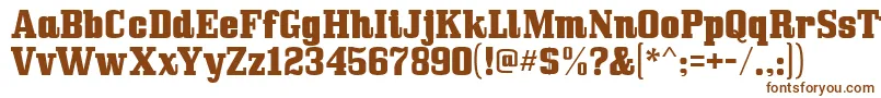 Bullpen-fontti – ruskeat fontit valkoisella taustalla