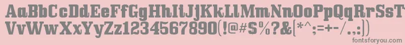 Bullpen Font – Gray Fonts on Pink Background