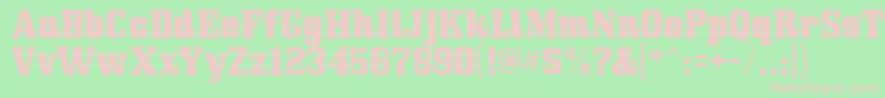 Bullpen Font – Pink Fonts on Green Background