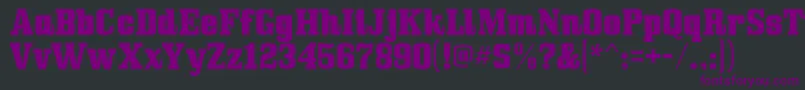 Bullpen Font – Purple Fonts on Black Background