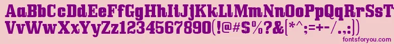 Bullpen Font – Purple Fonts on Pink Background