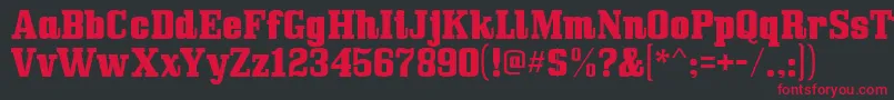 Bullpen Font – Red Fonts on Black Background