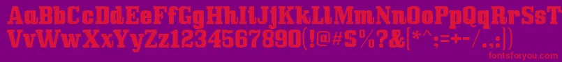 Bullpen Font – Red Fonts on Purple Background