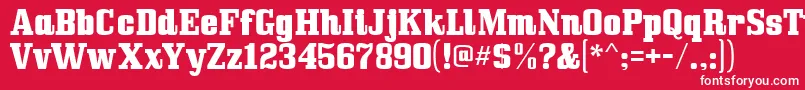 Bullpen Font – White Fonts on Red Background