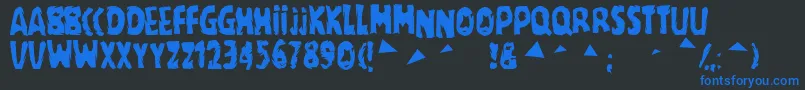 Regime Font – Blue Fonts on Black Background