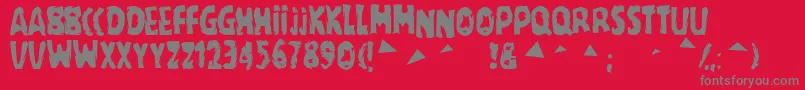 Regime Font – Gray Fonts on Red Background