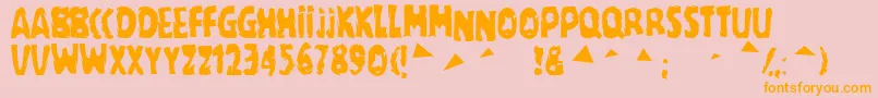 Regime Font – Orange Fonts on Pink Background