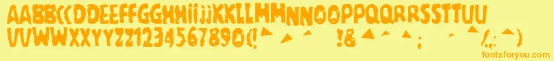 Regime Font – Orange Fonts on Yellow Background