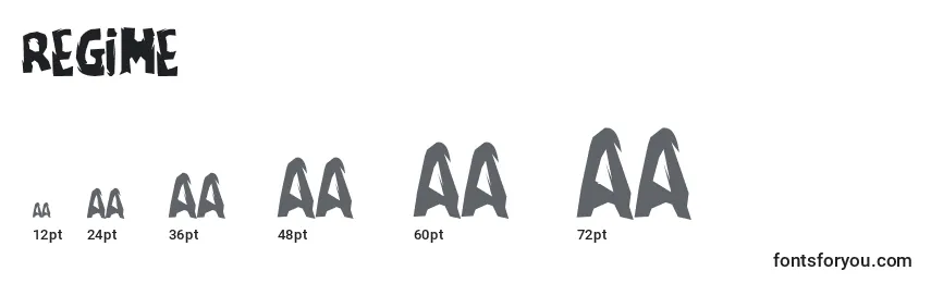 Regime Font Sizes