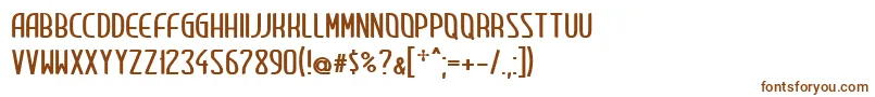 Czcionka ClipCondensed – brązowe czcionki