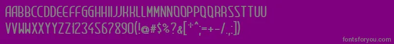 Czcionka ClipCondensed – szare czcionki na fioletowym tle