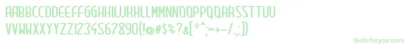 ClipCondensed Font – Green Fonts on White Background