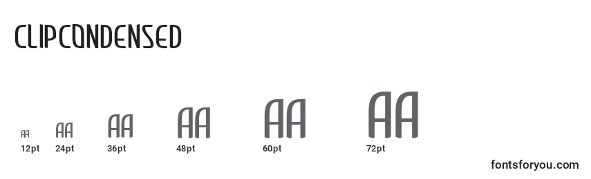 ClipCondensed Font Sizes