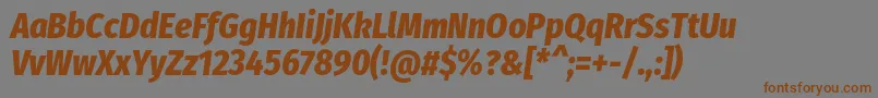 FirasanscondensedExtrabolditalic Font – Brown Fonts on Gray Background
