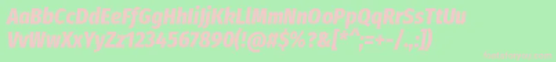 Police FirasanscondensedExtrabolditalic – polices roses sur fond vert