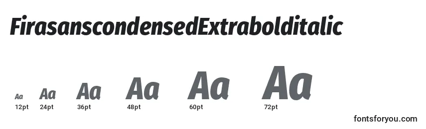 FirasanscondensedExtrabolditalic Font Sizes