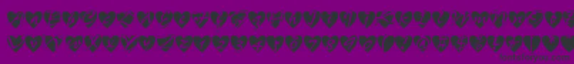 AllHearts Font – Black Fonts on Purple Background