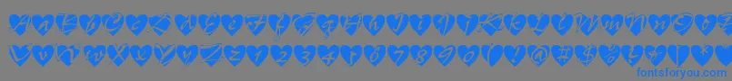 AllHearts Font – Blue Fonts on Gray Background