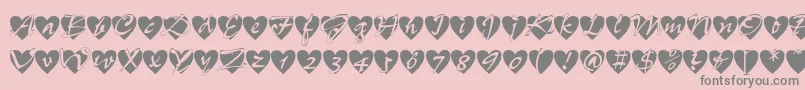 AllHearts-Schriftart – Graue Schriften auf rosa Hintergrund