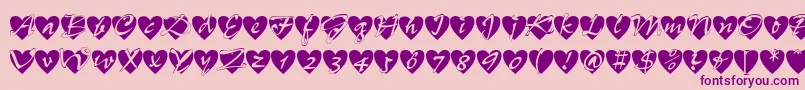 AllHearts Font – Purple Fonts on Pink Background