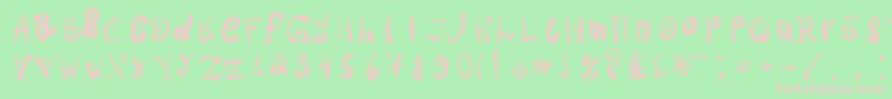 Ospac Font – Pink Fonts on Green Background