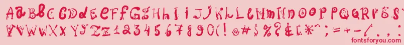 Ospac Font – Red Fonts on Pink Background