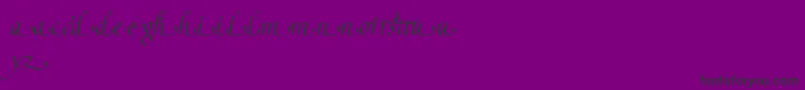 PoeticaSuppLowercaseEndingsI-Schriftart – Schwarze Schriften auf violettem Hintergrund