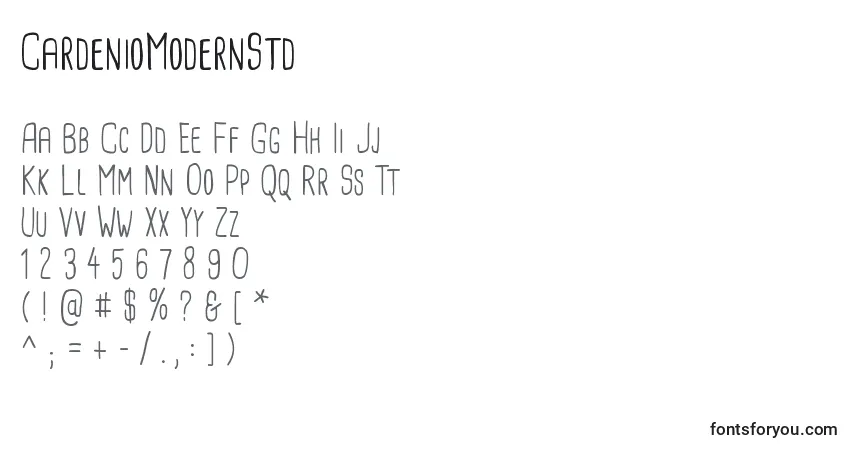 CardenioModernStd Font – alphabet, numbers, special characters