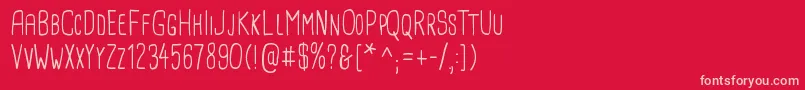 CardenioModernStd Font – Pink Fonts on Red Background