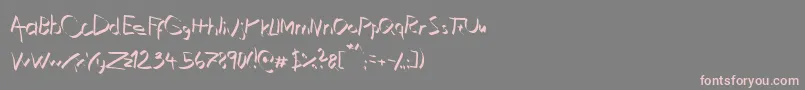 XaligraphyThin Font – Pink Fonts on Gray Background