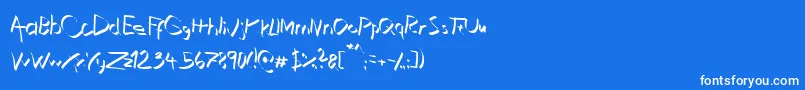 XaligraphyThin Font – White Fonts on Blue Background