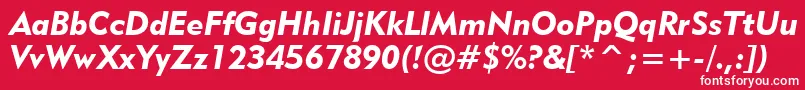 Geometric415BlackItalicBt Font – White Fonts on Red Background