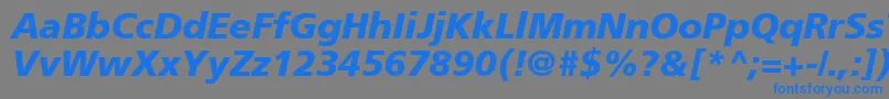 ForeignerBolditalicBolditalic Font – Blue Fonts on Gray Background